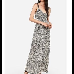 Snakeskin tiered maxi dress